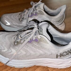 Hoka One One Gray Athletic Shoes with Cushioned Midsole
